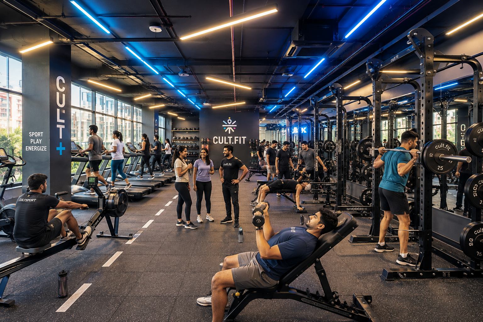Titan Fit Plus Cult fit gym floor